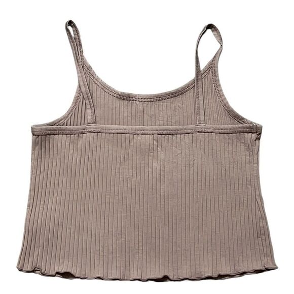 Tank Tops Woman’s Size XL Tank Tops Halter Cropped Ribbed Ruffle Hem Summertime - Picture 13 of 16